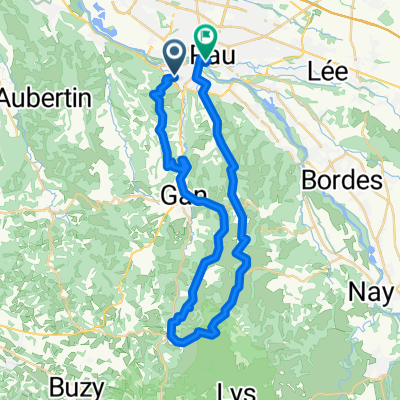(~50km) - Boucle par la chapelle rousse jusqu'à Rebenacq