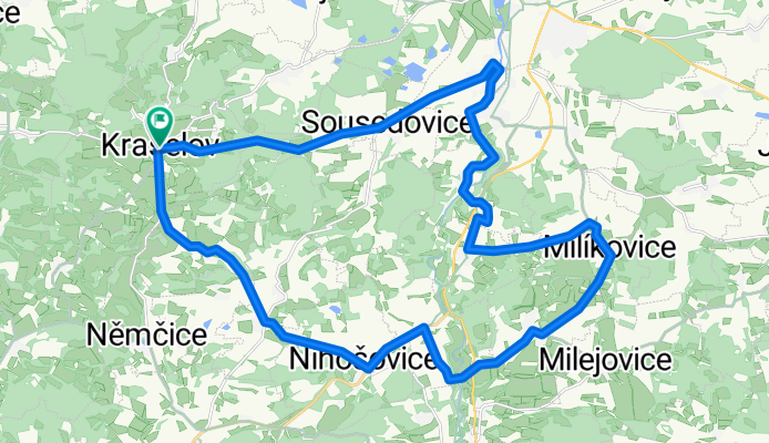 Kraselov - Radkovice - Hoštice - Sousedovice - Kraselov