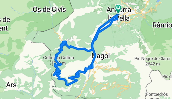 Volta al Coll de la Gallina - Ascensio per Riu d'Os