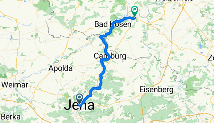 Radtour Thüringen: Jena - Naumburg