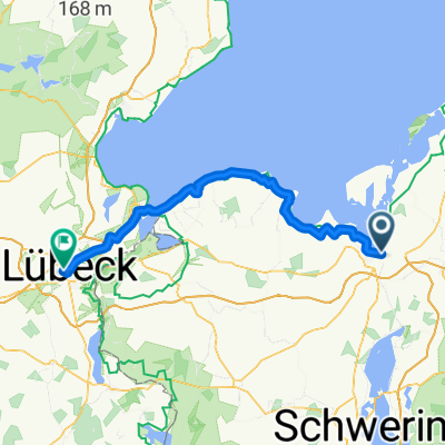 Wismar Lübeck 77 km