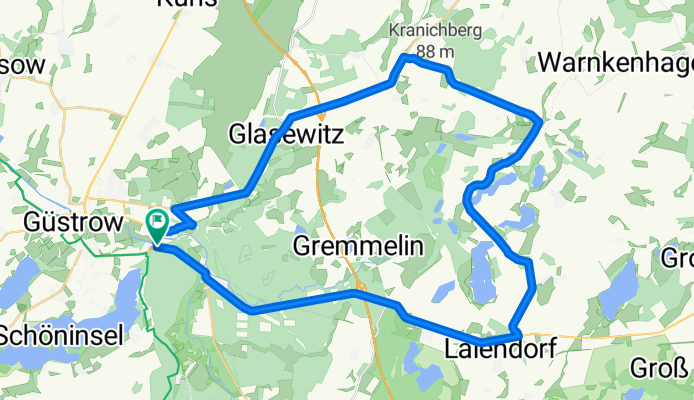 Runde Lalendort - Plaaz - Güstrow