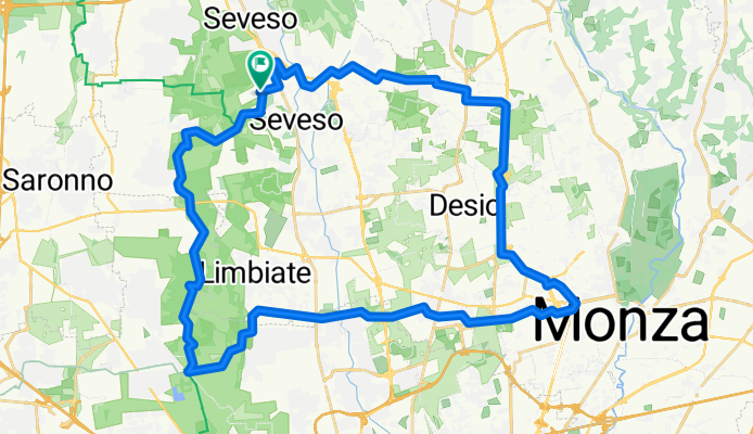 Barlassina - Parco Groane - Villoresi - Monza - Seregno - Barlassina