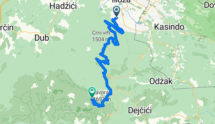 Ilidža - vrh Bjelašnice