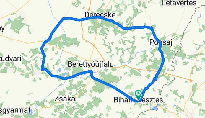 Bk - Bu - Sáp - Derecske - Konyár - Bk