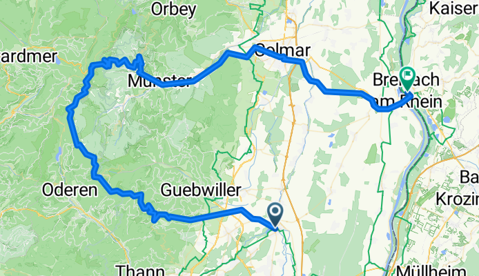 Ensisheim-Route des cretes-Breisach