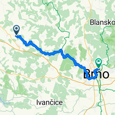 Bílý potok - Vlkov - Brno