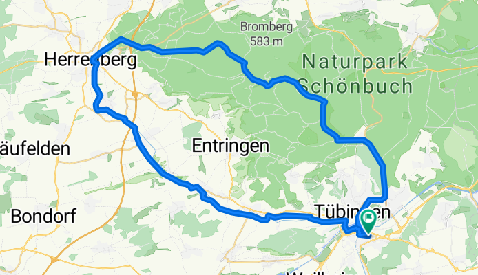 Tübingen -Herrenberg -Naturpark Schönbuch- Tübingen