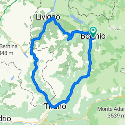 Tour &gt; Bormio - Tirano - Forcola di Livigno - Livigno - Bormio