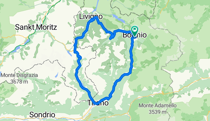 Tour &gt; Bormio - Tirano - Forcola di Livigno - Livigno - Bormio