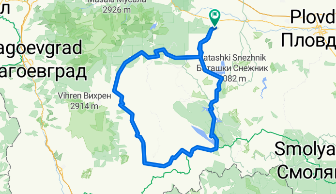 Варвара - Ракитово - Доспат - Гоце Делчев - Елешница - Юндола - Велинград - Варвара