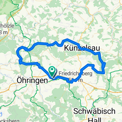 Neuenstein über Kupferzell - Kochertal-bis Ohrnberg