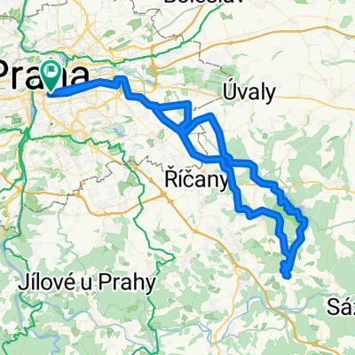 Praha - Dubeč - Březí - Ondřejov - Zvánovice - Královice - Dubeč - Praha