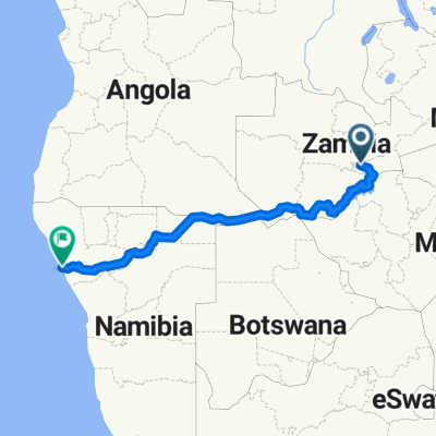 L to O Lusaka nach Torra Bay Namibia 2016