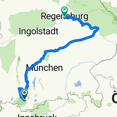 O-R GESAMT Oberammergau - Regensburg 402km