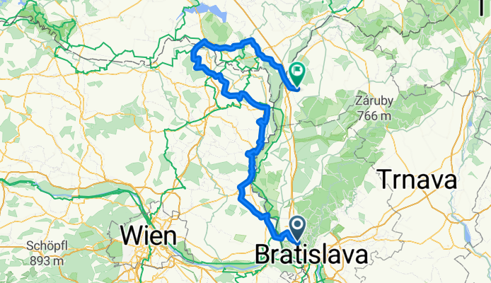 Lamač - Kamp-Thaya-March Radroute - Mikulov - Lednice - Břeclav - Kúty