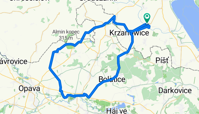 Bojanow-Hnevosice-Chlebicov-Velke Hostice-Kravare-Bolatice-Bojanow