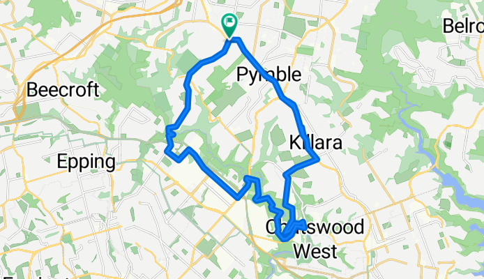 Ride to lanecove national park from turramurra