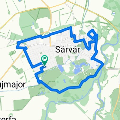 Sárvár belvárosi körút 14 km