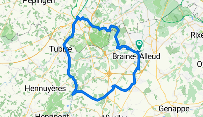 Boucle Braine-L'Alleud - Virginal - Hal -Dworp 