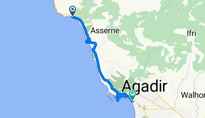 Taghazout til Agadir 16.10.15