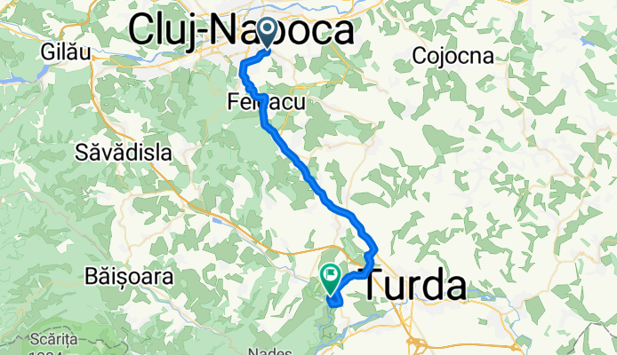 Cluj - Cabana Cheile Turzii (prin Sandulesti)