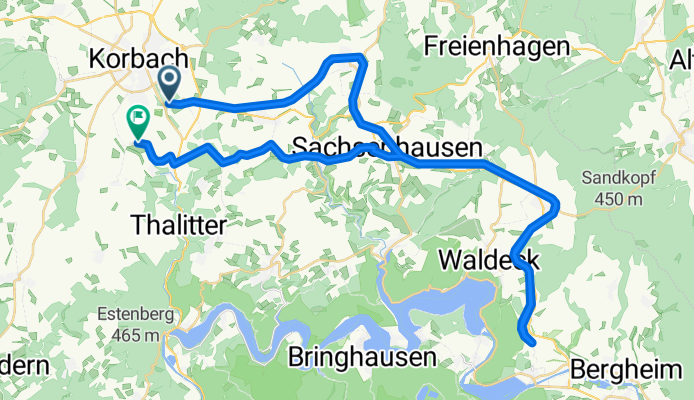 Ederseebahn-Radweg von Korbach nach Buhlen