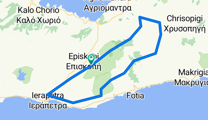 Kato Chorio-Tripti Alm-Orino-Schinokapsala-Agios Ioanis-Ierapetra-Kato Chori