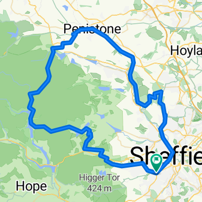 75km loop Endcliffe Park to Penistone