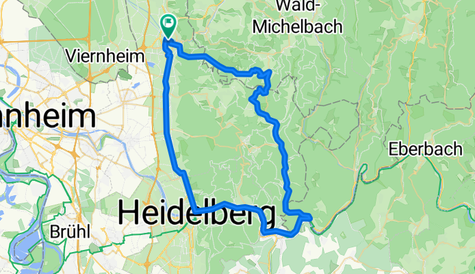 Weinheim- Heidelberg- mit Umleitung 