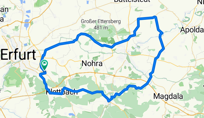 Weimar - Rund um Weimar mit dem Rennrad