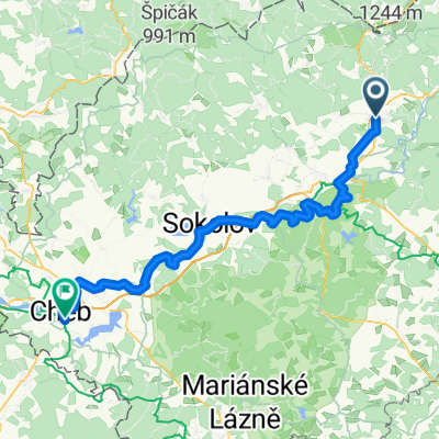 Ostrov to Karlovy Vary to Cheb