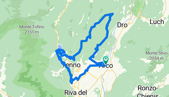 Arco über St. Giovanni zum Tennosee nach Arco
