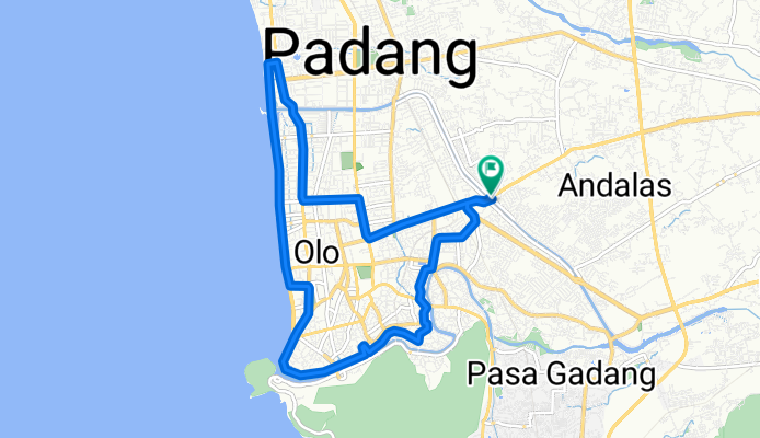 Rute Simharu,pantai Padang Kota Tua