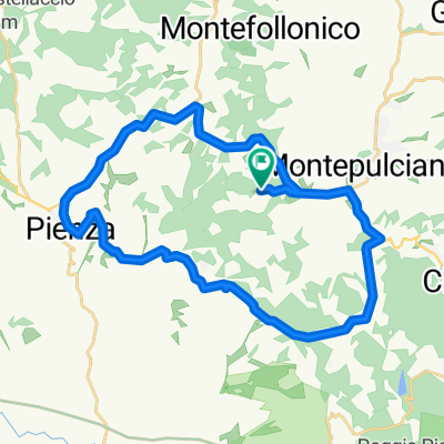 31 Km Rundkurs Quartier - Montepulciano - Pienza