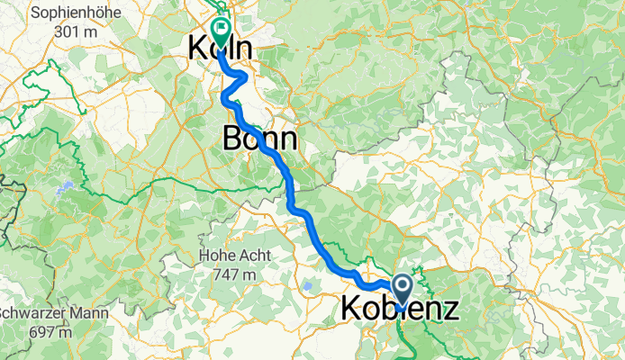 Rheinradweg - Koblenz-Köln