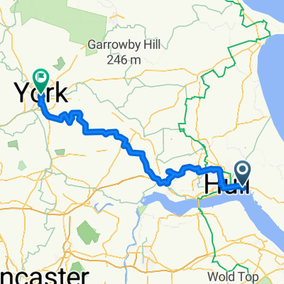 Hull naar York 90 km
