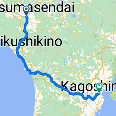 Satsumasendai to Kagoshima