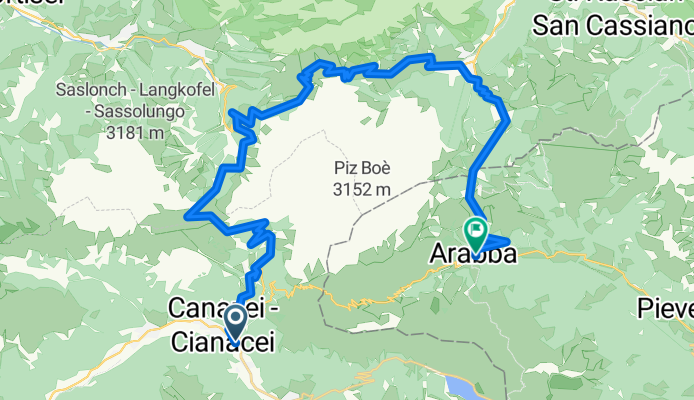 Dolomites etape1 Canazei-Arabba v1