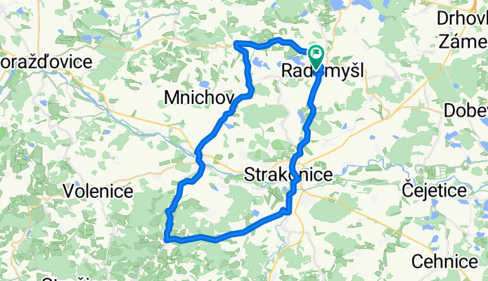 Radomysl-Strakonice-Sousedovice-Kraselov-Katovice-Hubenov-Trebohostice-Radomysl