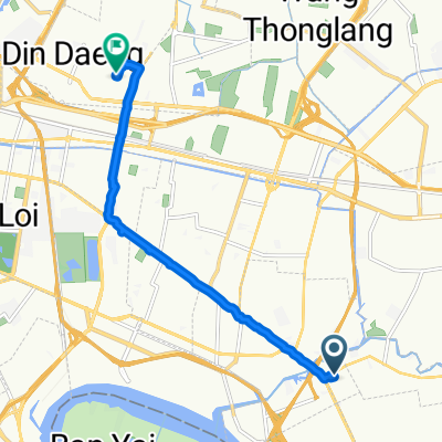 Short bike tour from พระโขนงเหนือ to ดินแดง