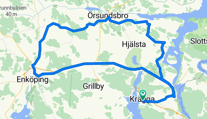 Krägga - Långtora - Krägga 85 km