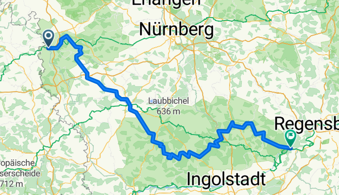 Altmühlradweg: Rothenburg-Kelheim