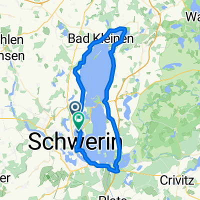 Lange Radrunde durch Schwerin