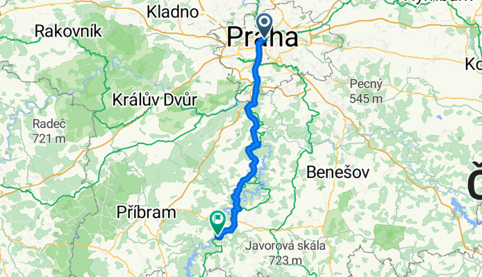 03 Etappe Praha- Kalmyk nad Vitavou 72 Km 860 hm