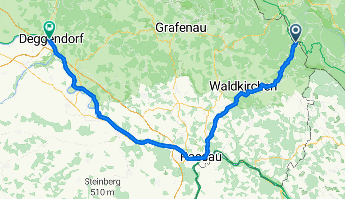 06 Etappe Haidmühle-Waldkirchen-Passau-Deggendorf  105 Km Abfahrt 