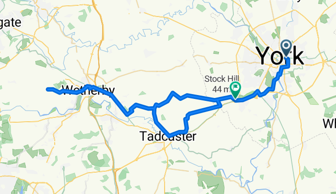 York - Sicklinghall via Thorp Arch ~ Wetherby cycle path
