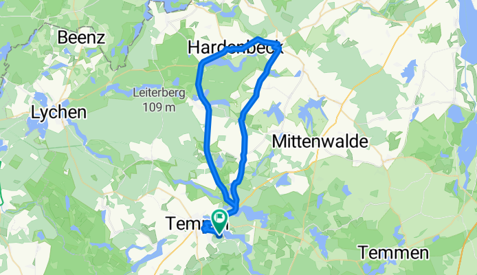 Rund um Templin auf Bahndamm nach Boizenburg