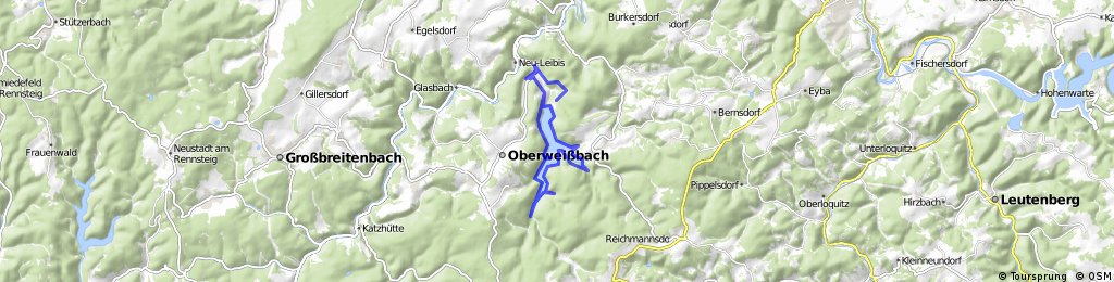 Rund um die Trinkwassertalsperre Leibis - Radroute - 🚲 Bikemap