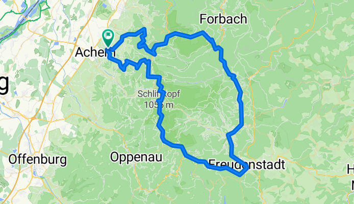 Sasbachwalden;B500;B28;Freudenstatt;Murgtal;Schwarzenbachtalsperre;B500;Neusatz;Obersasbach